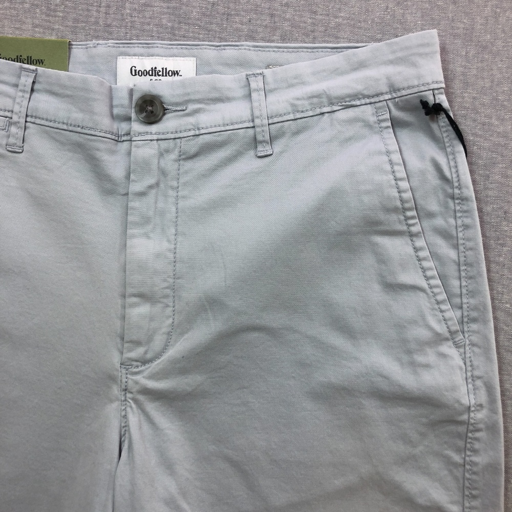 Light Gray Linden Flat Front Slim Chino Short 28 - Picture 5 of 8